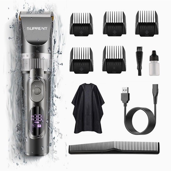 Suprent Other - SUPRENT Cordless Rechargeable Hair Clippers Waterproof Ceramic Titanium #FB8